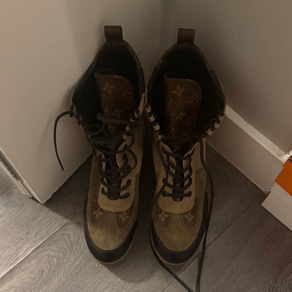 Louis Vuitton Brown Combat & Moto Boots